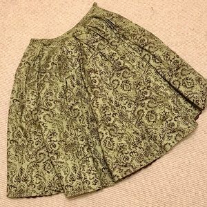 Anthropologie Odille Olive Green A-Line Skirt sz2